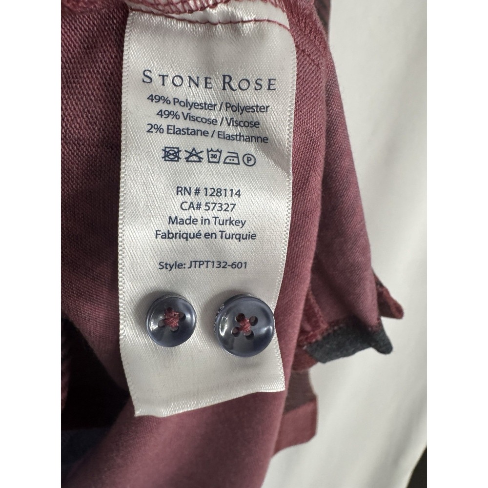 NWT Stone Rose Plaid Button Down Shirt‎ XL Red & Black Long Sleeve Modern Fit - Picture 5 of 9